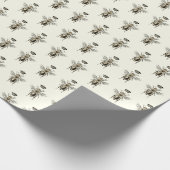 Moderne  Queen Bee Crown Ivory White Cadeaupapier (Hoek)