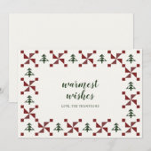 Moderne Quilt Christmas Tree Vakantie Non Photo Ca Kaart (Voorkant / Achterkant)