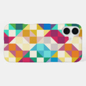 Moderne quilt dopamine iPhone hoesje (Achterkant horizontaal)