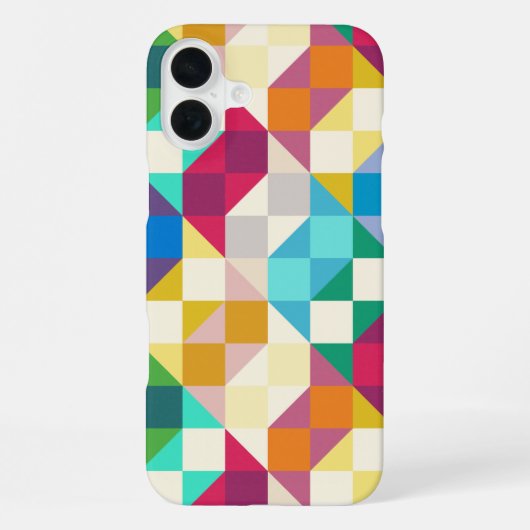 Moderne quilt dopamine iPhone hoesje (Achterkant)