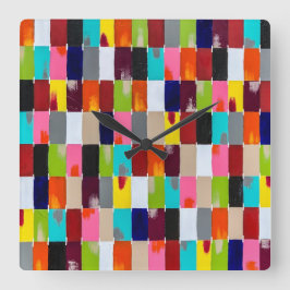 Moderne quilt wandklok