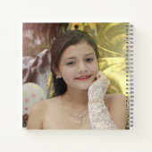 Moderne Quinceanera 15e verjaardag Elegante foto Notitieboek (Achterkant)