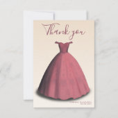 Moderne Quinceañera mis quince bedankkaart (Voorkant)