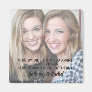Moderne Quote Custom Beste Vriend Foto Magneet