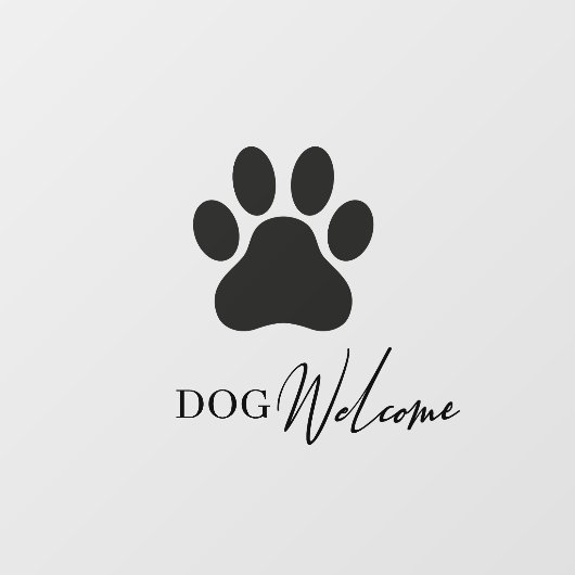 Moderne raamfolie voor winkelruit met hondvriendel raamsticker (Vel)