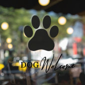 Moderne raamfolie voor winkelruit met hondvriendel raamsticker