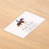 Moderne Race Paard Derby Party Acryl Uitnodigingen (Laagn)