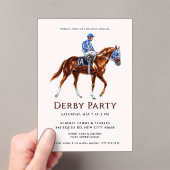 Moderne Race Paard Derby Party Acryl Uitnodigingen (Insitu (Draagbaar))