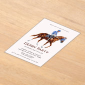 Moderne Race Paard Derby Party Acryl Uitnodigingen (Laagn)