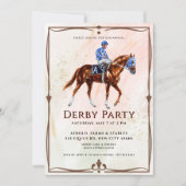 Moderne Race Paard Derby Party Kaart (Voorkant)