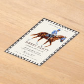 Moderne Race Paard Derby Party Ruitersport Invitat Acryl Uitnodigingen (Laagn)