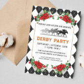 Moderne Race Paard Derby Party Ruitersport Uitnodi Kaart