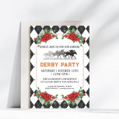 Moderne Race Paard Derby Party Ruitersport Uitnodi Kaart