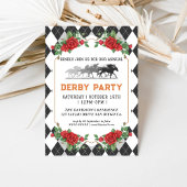 Moderne Race Paard Derby Party Ruitersport Uitnodi Kaart