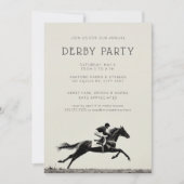 Moderne Race Paard Fotografie Derby Party Kaart (Voorkant)