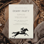 Moderne Race Paard Fotografie Derby Party Kaart