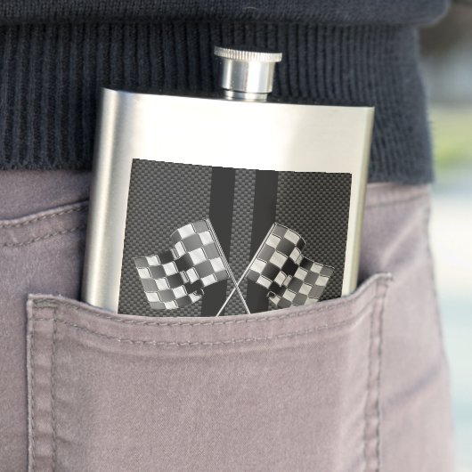 Moderne raceblokken in koolstofvezelstijl flacon (Voorbeeld)