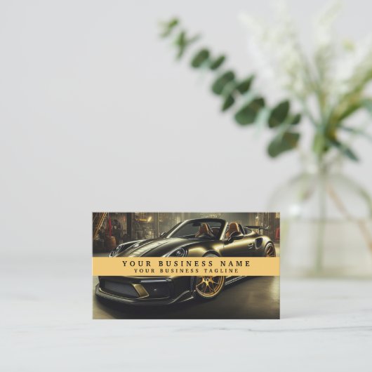 Moderne Racecar Mechanics Automotive Business Visitekaartje (Staand voorkant)