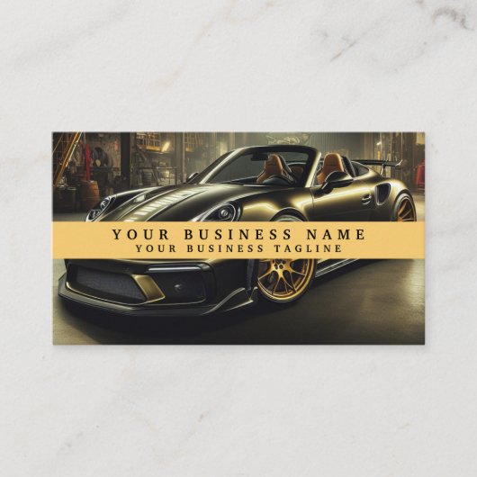 Moderne Racecar Mechanics Automotive Business Visitekaartje (Voorkant)