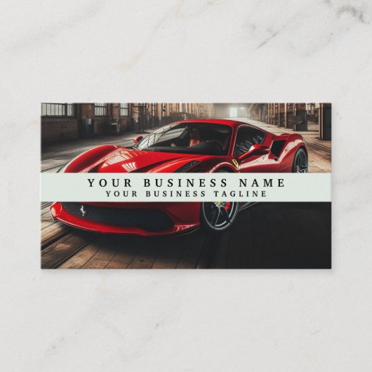 Moderne Racecar Mechanics Automotive Business Visitekaartje (Voorkant)
