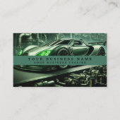 Moderne Racecar Mechanics Automotive Business Visitekaartje (Voorkant)