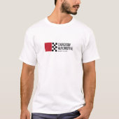 Moderne Racevlag Logo in Red II Automotive T-shirt (Voorkant)