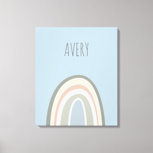 Moderne Rainbow baby gepersonaliseerde kwekerij Canvas Afdruk (Voorkant)