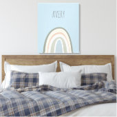 Moderne Rainbow baby gepersonaliseerde kwekerij Canvas Afdruk (Insitu (Slaapkamer))