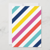 Moderne Rainbow Bold Baby Sprinkle-feest Kaart (Achterkant)