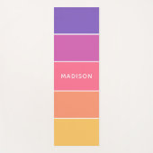 Moderne Rainbow Colorblock, gepersonaliseerde naam Yogamat (Voorkant)