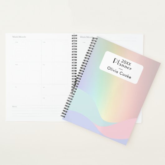 Moderne Rainbow digitale planner met aangepaste na (Display)