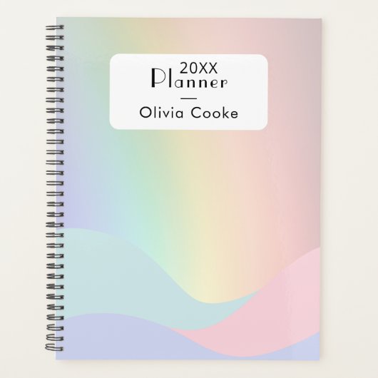 Moderne Rainbow digitale planner met aangepaste na (Voorkant)