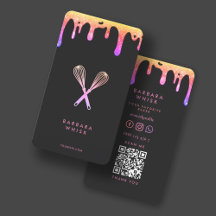 Moderne Rainbow Drip Whisk Bakery Pastry Caterer