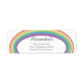 Moderne Rainbow Gender Neutral Shower Invitation Etiket (Voorkant)