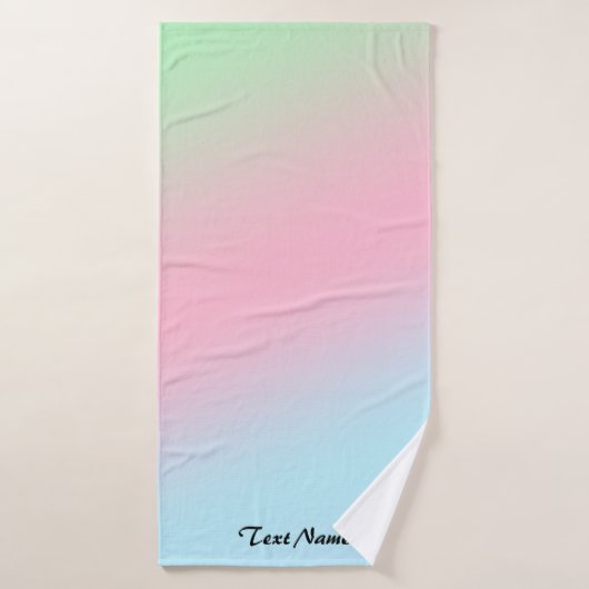 Moderne Rainbow Gradient Waterverf Achtergrond Badhanddoek (Badhanddoek)