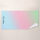 Moderne Rainbow Gradient Waterverf Achtergrond Badhanddoek (Badhanddoek)
