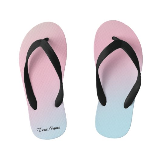 Moderne Rainbow Gradient Waterverf Achtergrond Kinder Teenslippers (Voetbed)