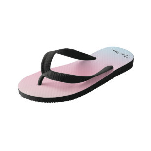Moderne Rainbow Gradient Waterverf Achtergrond Kinder Teenslippers