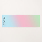 Moderne Rainbow Gradient Waterverf Achtergrond Yogamat (Voorkant (horizontaal))