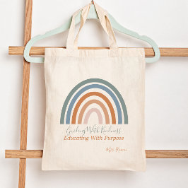 Moderne Rainbow Inspirerend Leraar Waardering Tote Bag