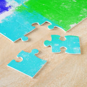 Moderne Rainbow-kleurenblokken Legpuzzel (Zijkant)