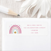 Moderne Rainbow-label met retouradres Etiket (Insitu)