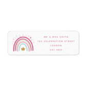 Moderne Rainbow-label met retouradres Etiket (Voorkant)