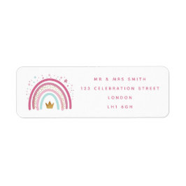 Moderne Rainbow-label met retouradres Etiket
