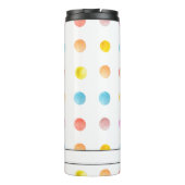 Moderne Rainbow Spotty Pattern Foto gepersonalisee Thermosbeker (Achterkant)
