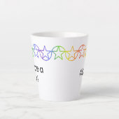 Moderne Rainbow Star gepersonaliseerde Latte Mok (Voorkant)