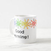 Moderne Rainbow Sunshine gepersonaliseerde mok (Voorkant links)