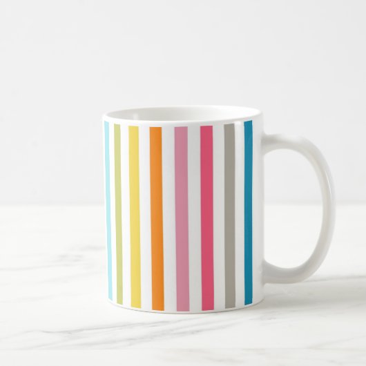 Moderne Rainbow Trendy kleurrijke strepen Koffiemok (Rechts)