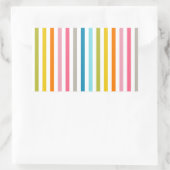 Moderne Rainbow Trendy kleurrijke strepen Rechthoekige Sticker (Tas)