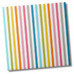 Moderne Rainbow Trendy kleurrijke strepen Tegeltje<br><div class="desc">Schattigee stijlvolle pastel regenboog strepen patroon keramische tegel. Super lieve kleine streep print met de koelere kant van de regenboog. Of je deze tegel wilt gebruiken als een klein onderzetter of trivet voor een drink of bord... of je wilt gaan groot met een keuken backsplash, of badkamer tegel, is aan...</div>